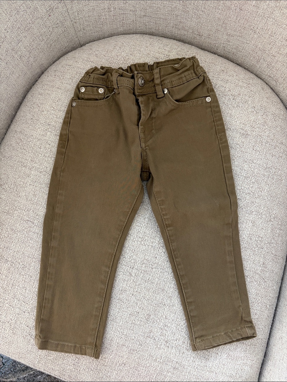 Ag Adriano Goldschmied Kids Olive Cargo-Style Jeans